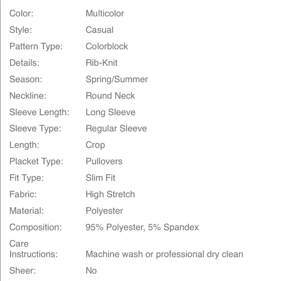 Shein Stitched Colorblock Crop Top - Picture 13 of 13